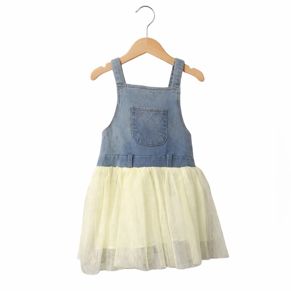 Boutique Denim Tulle Dress Boutique 2T 3T Ivory Tutu Skirt Fairycore Dress